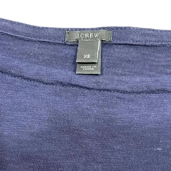 💥Host Pick💥 J.  Crew Striped Blue & White Cotton Beaded Cotton Shirt Size XS - Picture 6 of 7